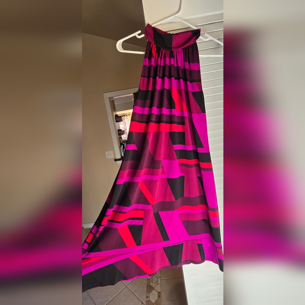 American Living size 14 multicolor pink sleeveless shift dress EUC